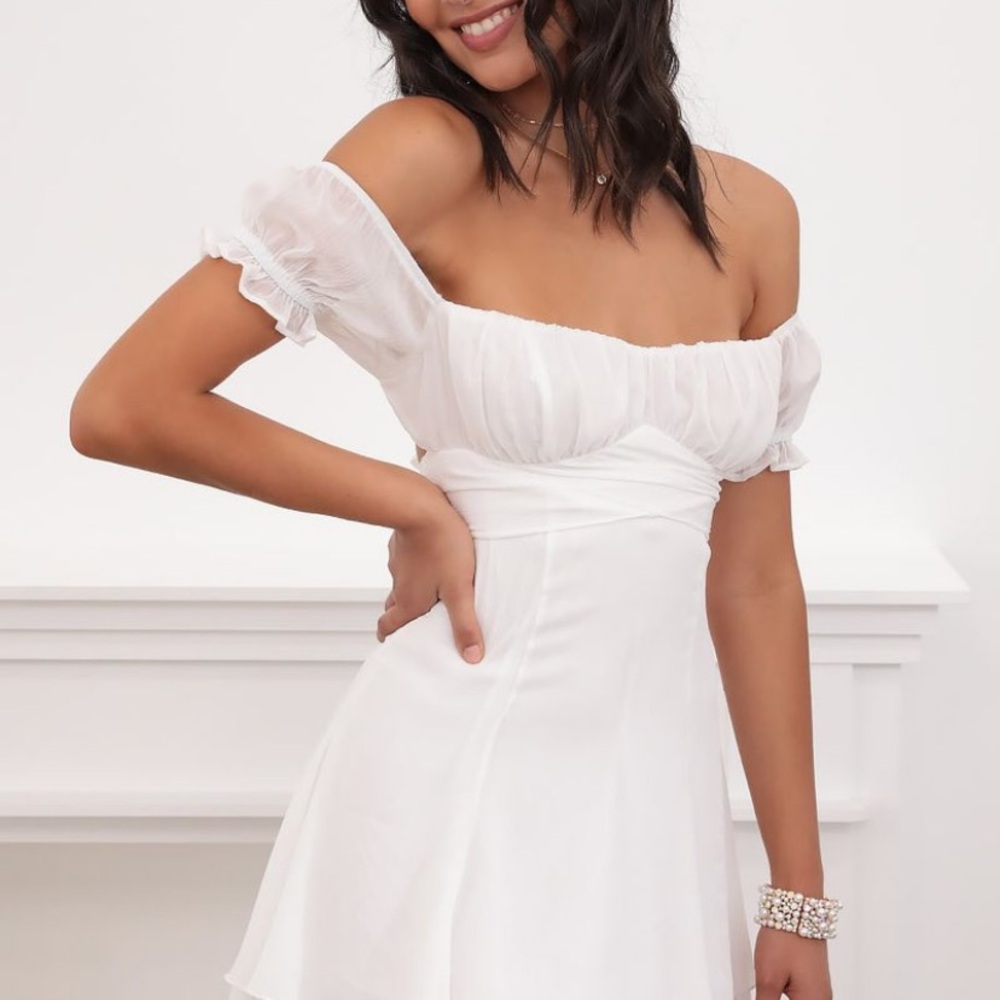 Off-Shoulder White Dress 👗